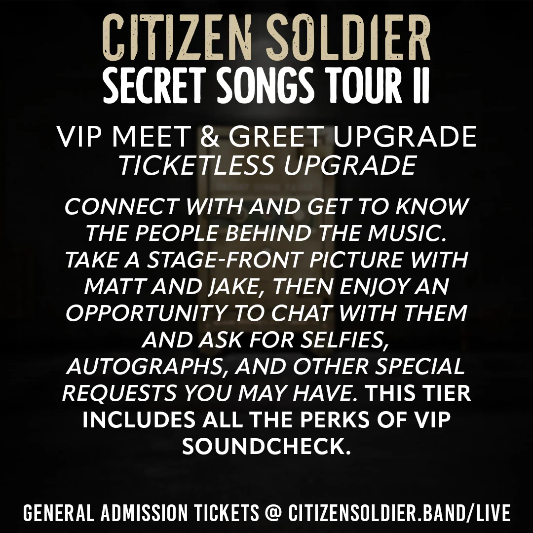 Secret Songs Tour II VIP Upgrades